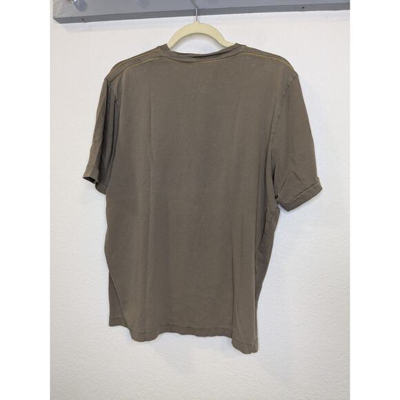 Grammici 100% Cotton Men's Size Large Light Brown Crew Neck Spell Out T-Shirt - Picture 5 of 5